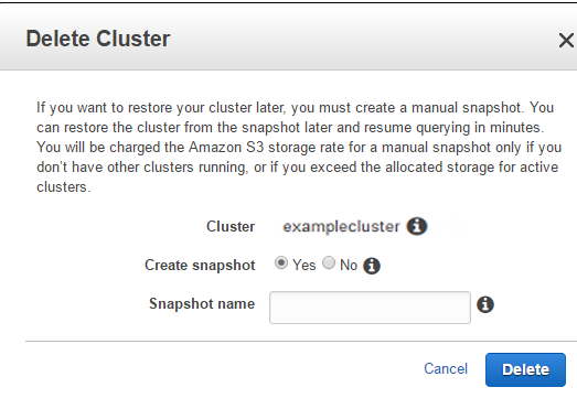Delete Cluster