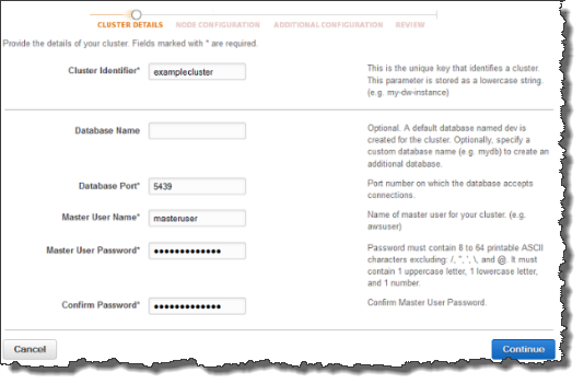 Cluster Details page