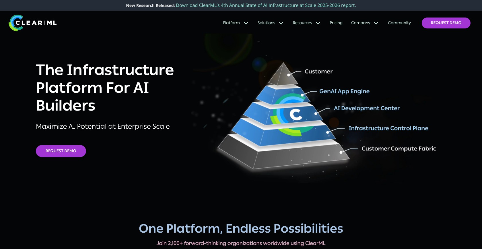 ClearML homepage