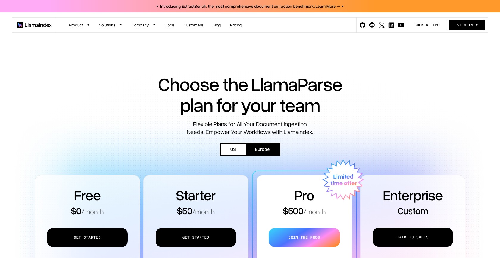 LlamaIndex pricing