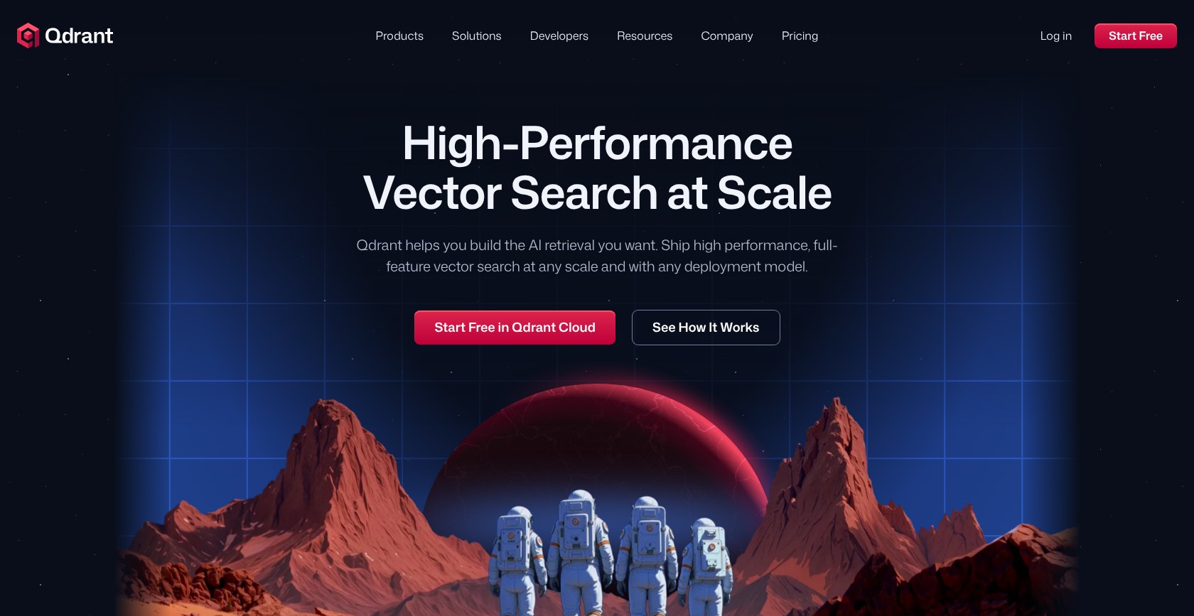 Qdrant homepage