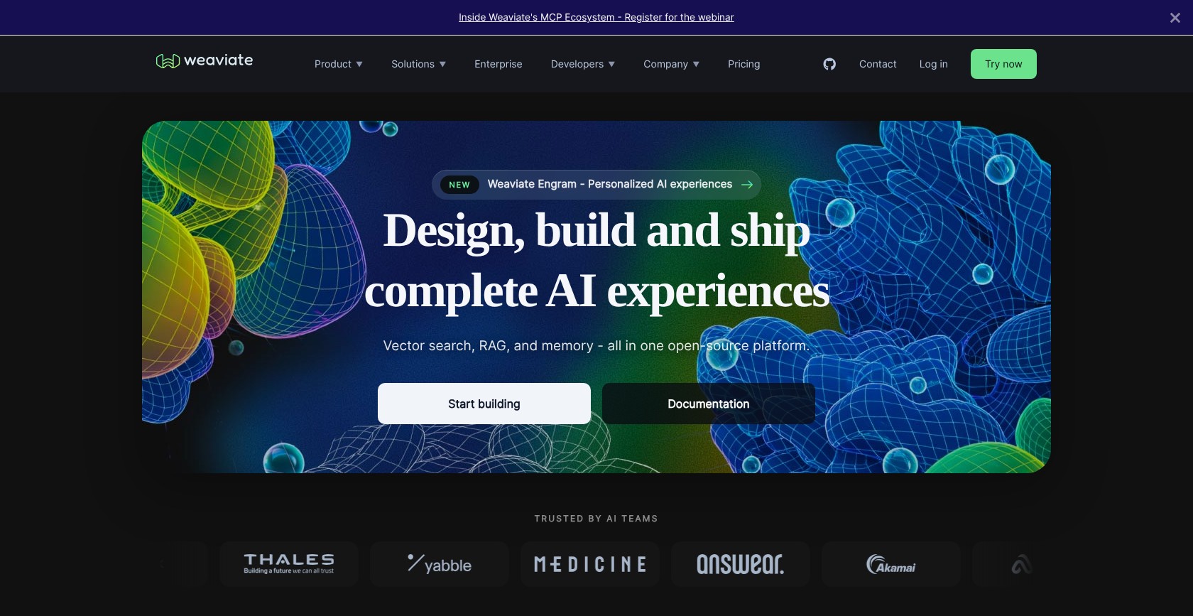 Weaviate homepage