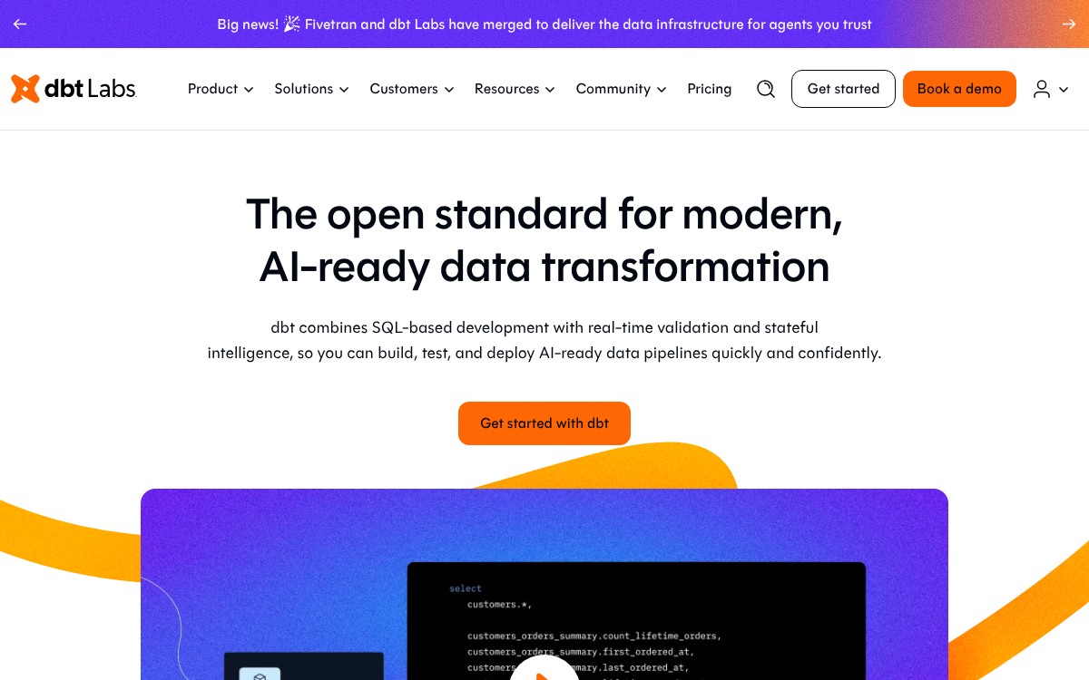 dbt homepage