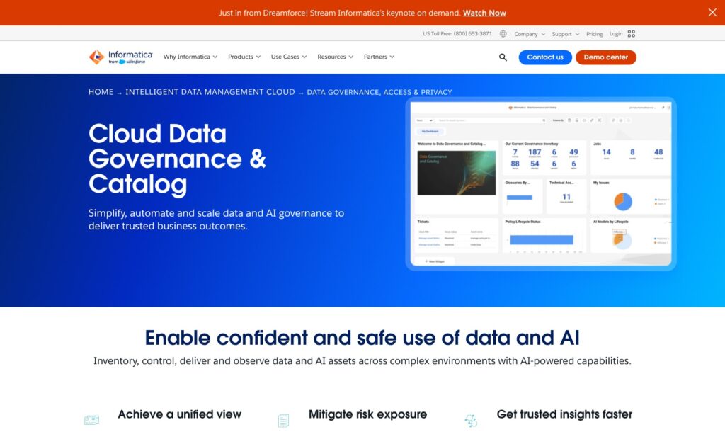 Informatica Cloud Data Governance and Catalog product overview