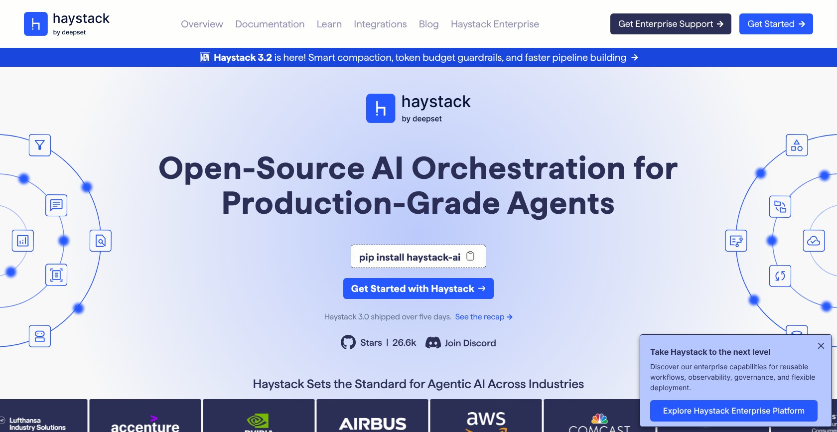 Haystack homepage