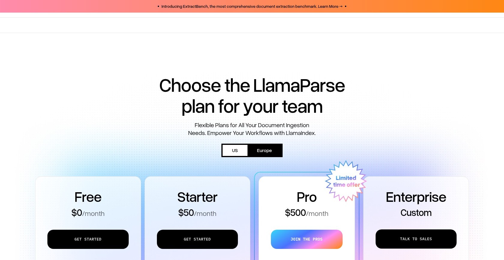 LlamaParse pricing