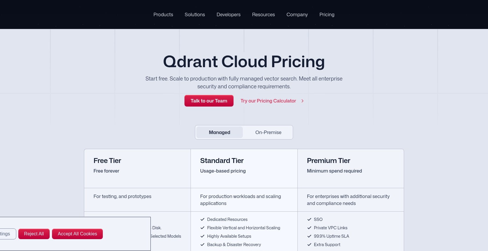 Qdrant pricing