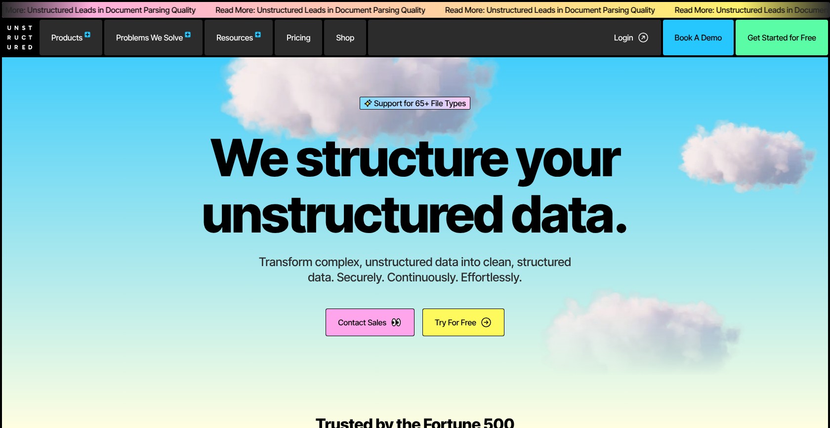 Unstructured homepage