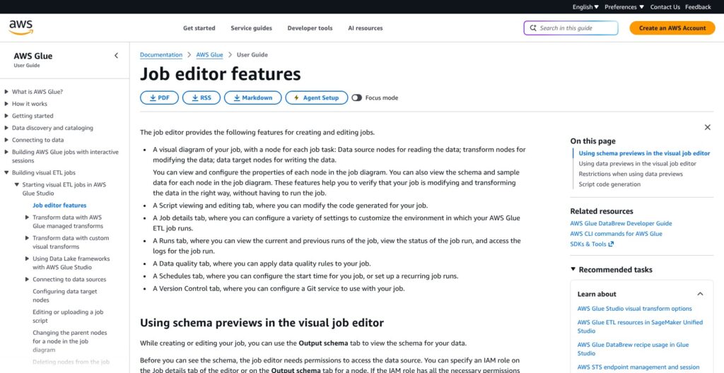 AWS Glue visual editor, October 2026