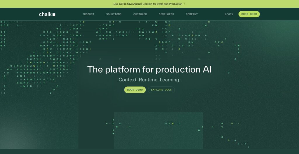Chalk homepage, October 2026