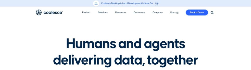 Coalesce homepage, October 2026