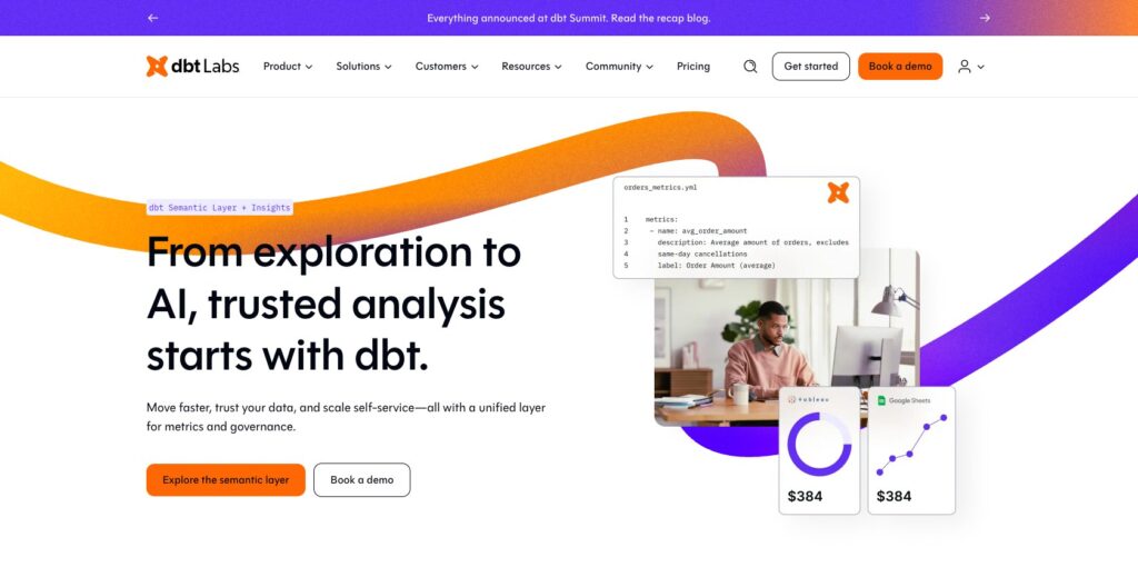 dbt Semantic Layer product page