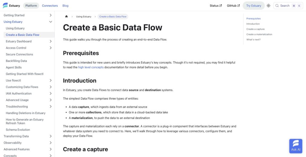 Estuary create a data flow guide, October 2026