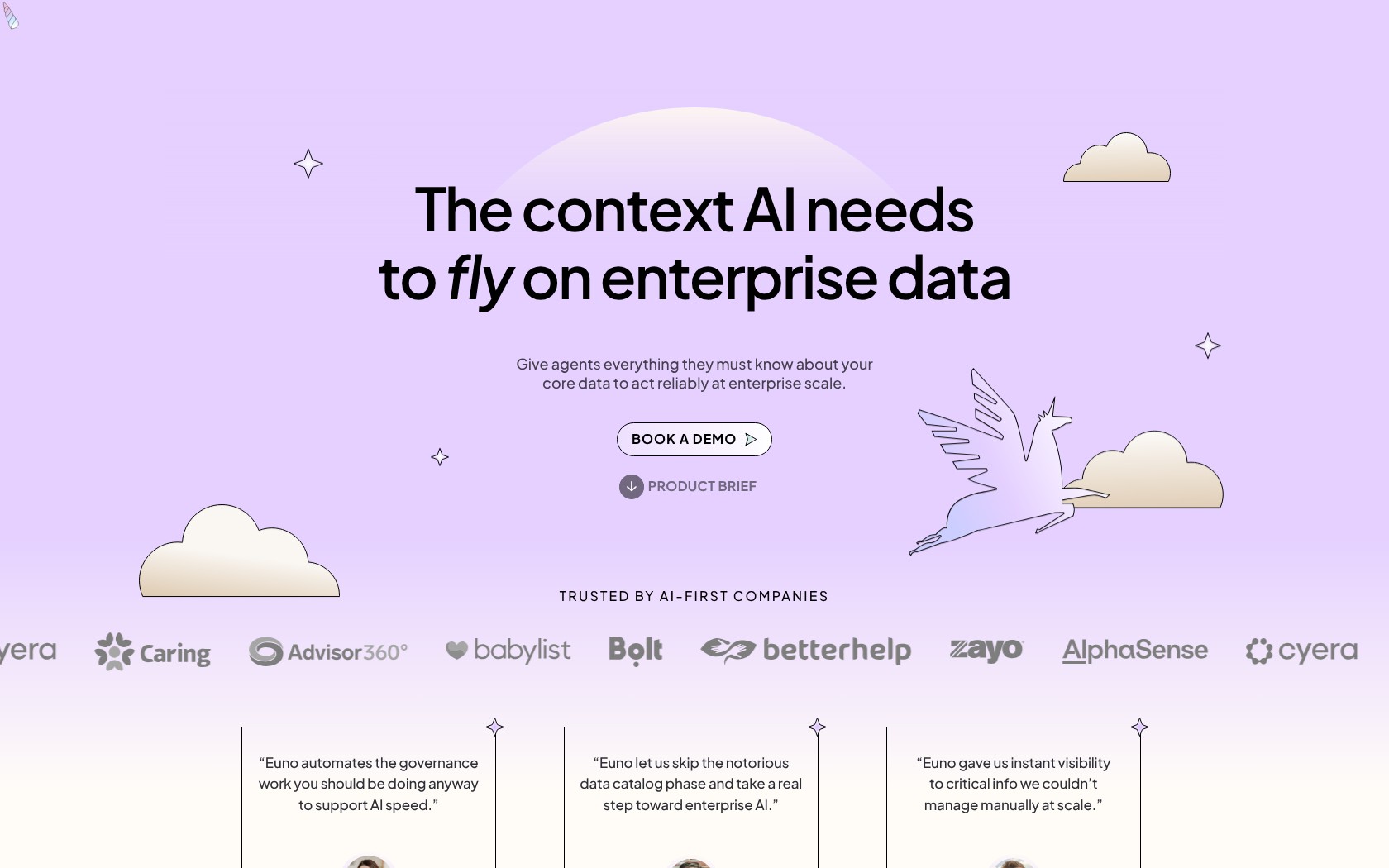 Euno homepage, October 2026