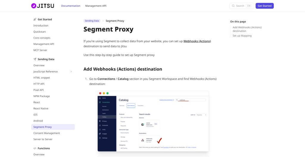 Jitsu Segment proxy documentation, October 2026