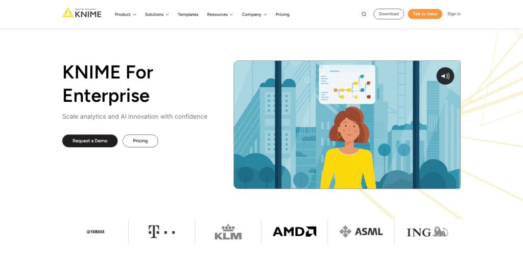 KNIME Business Hub enterprise page, October 2026