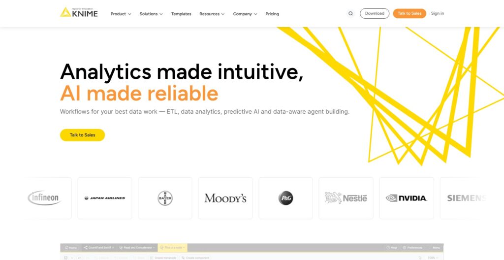 KNIME homepage, October 2026