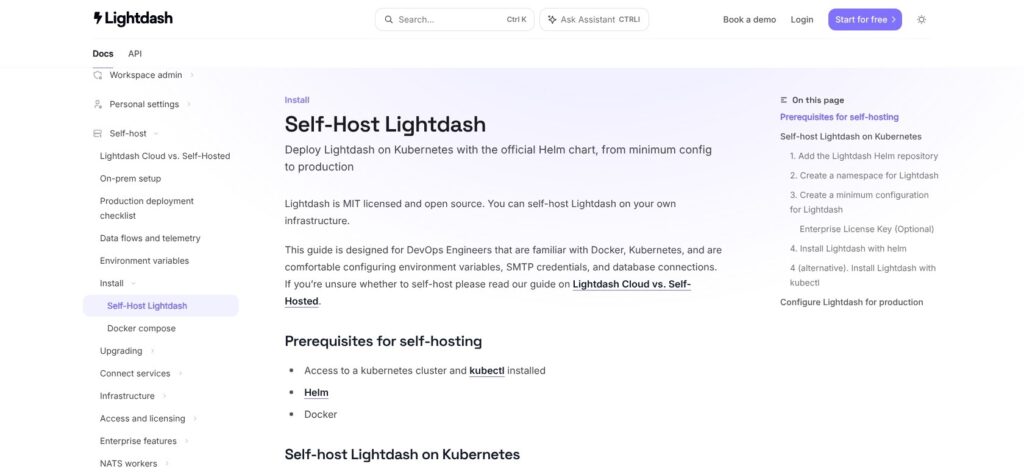 Lightdash self-hosting guide, October 2026
