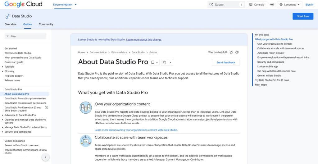 Data Studio Pro documentation, October 2026