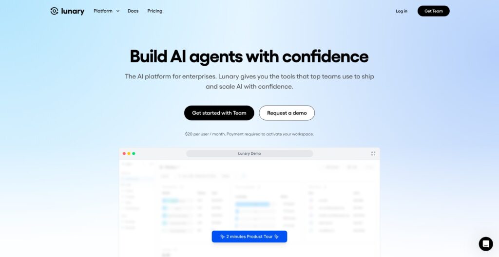 Lunary homepage, October 2026