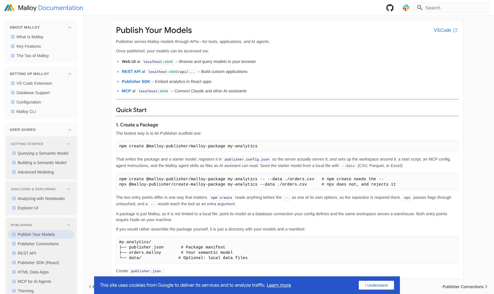 Malloy Publisher documentation