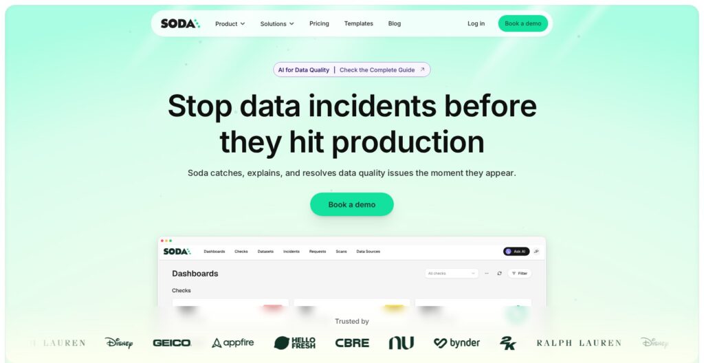 Soda homepage page, October 2026