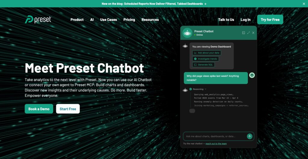 Preset homepage, October 2026