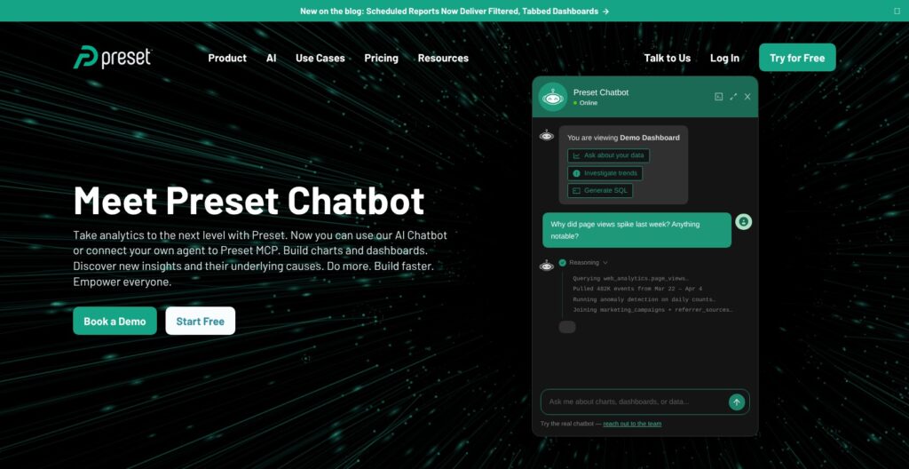 Preset homepage, October 2026