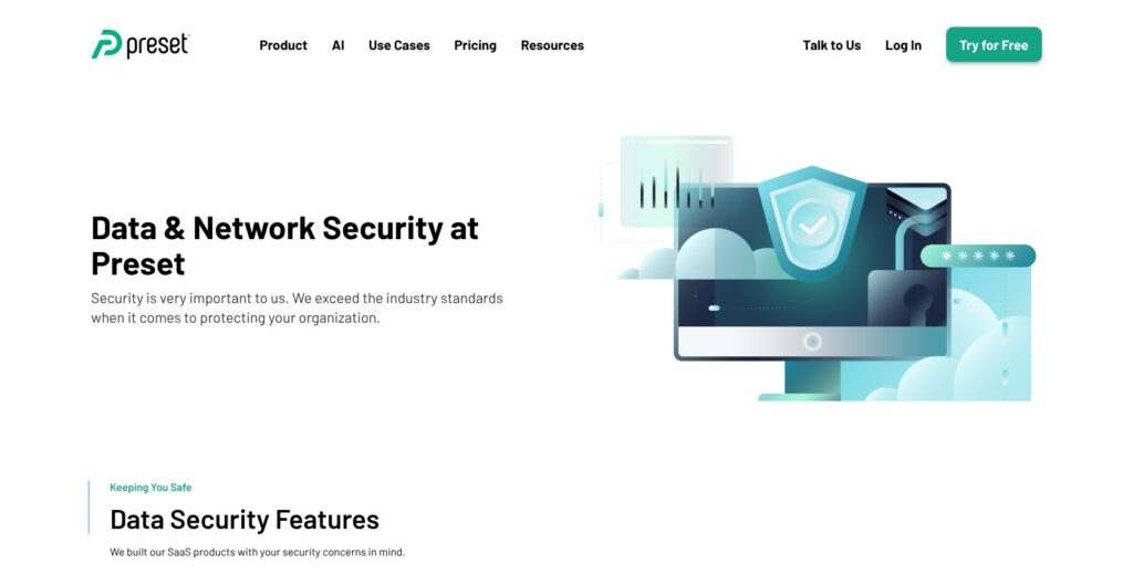 Preset trust and security page, October 2026