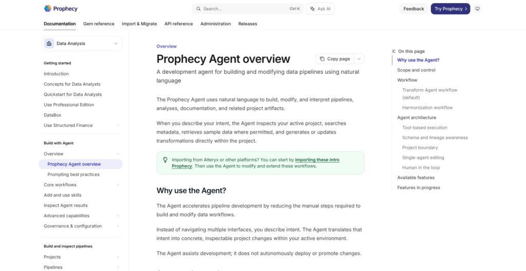 Prophecy Agent overview, October 2026