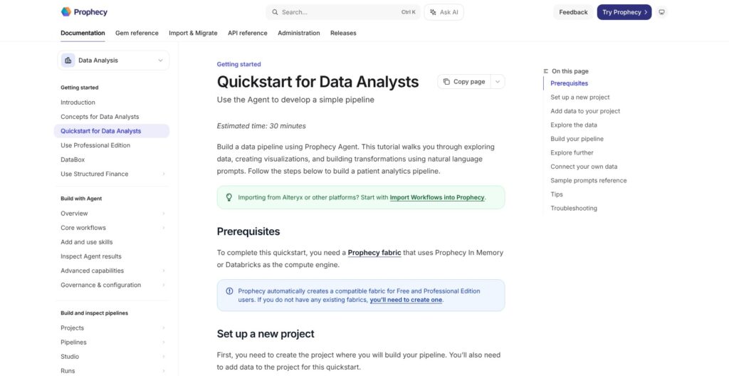 Prophecy quickstart guide, October 2026