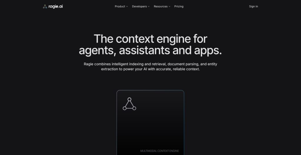 Ragie homepage, October 2026