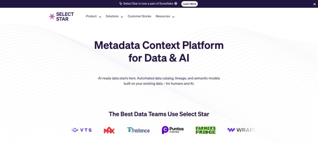 Select Star homepage, October 2026