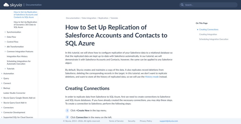 Skyvia Salesforce replication tutorial, October 2026