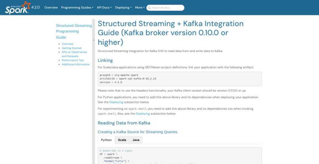 Structured Streaming Kafka integration guide, October 2026