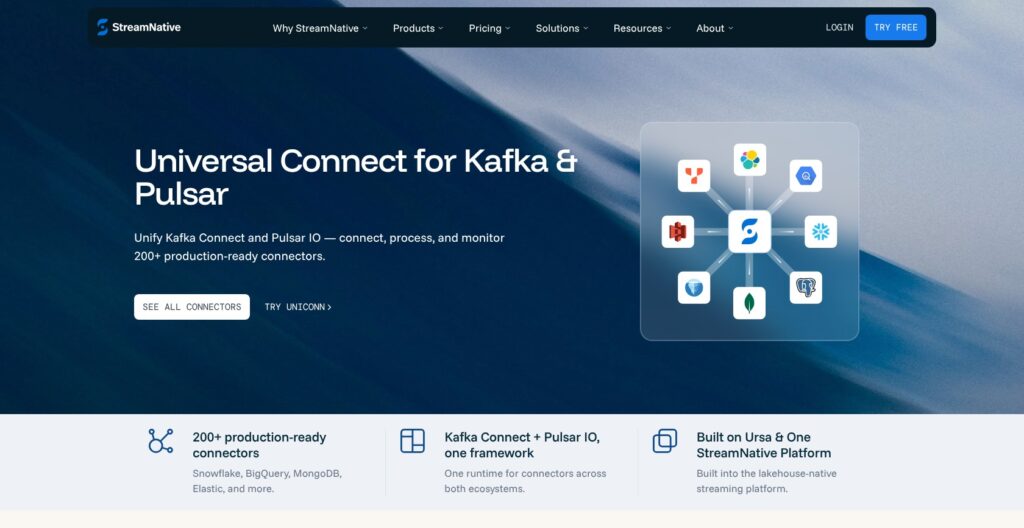StreamNative Universal Connect page, October 2026