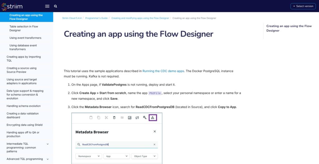 Striim Flow Designer tutorial, October 2026