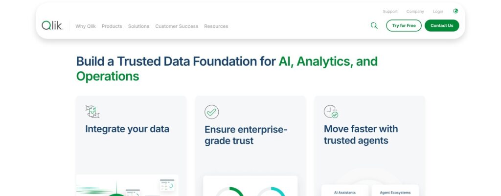 Qlik Talend Cloud homepage, October 2026