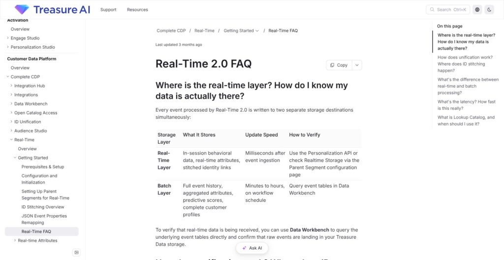 Treasure Data Real-Time 2.0 FAQ, October 2026