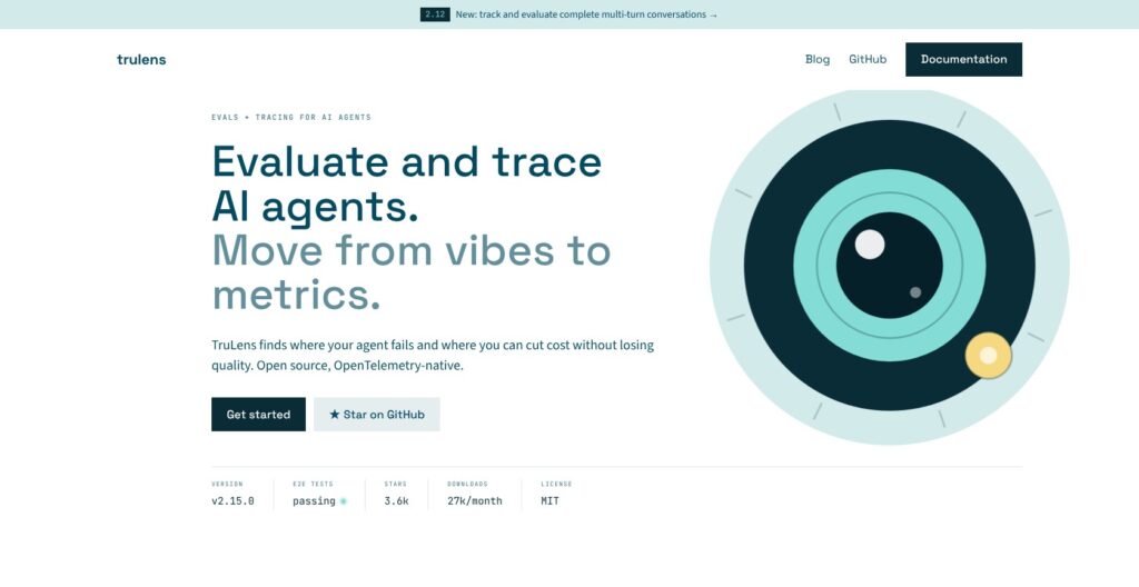 TruLens homepage page, October 2026