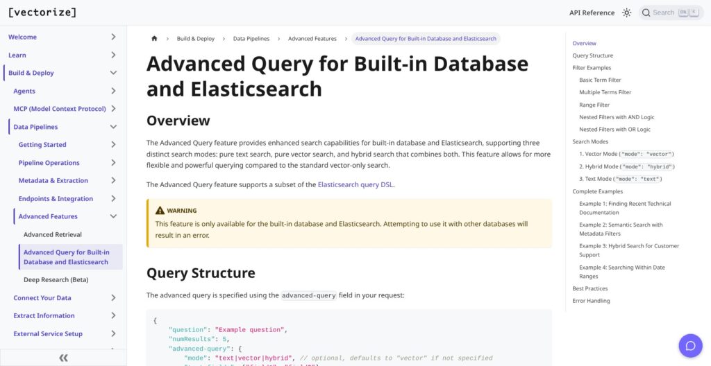 Vectorize advanced query guide, October 2026