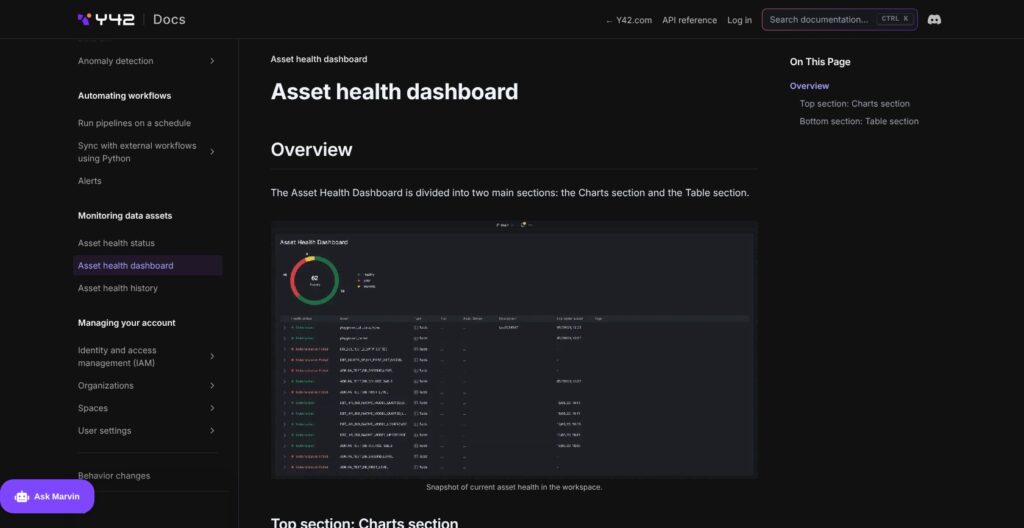 Y42 asset health dashboard guide, October 2026