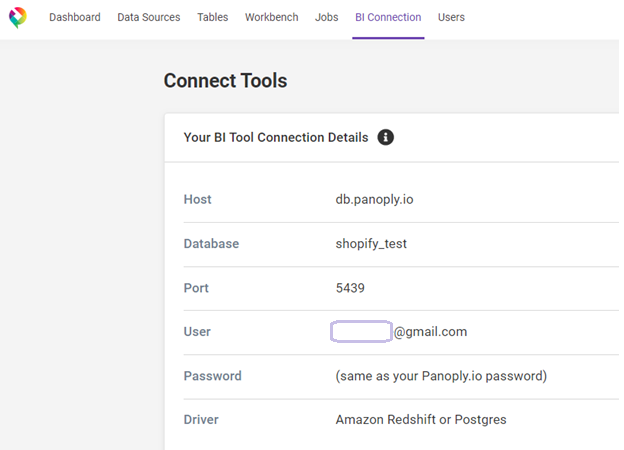 Connect a BI Tool